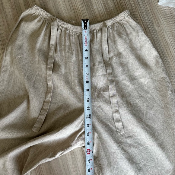 Caroline Rose// Boho Linen top and pants Set up seashell charms Y2K Size L - Picture 13 of 16